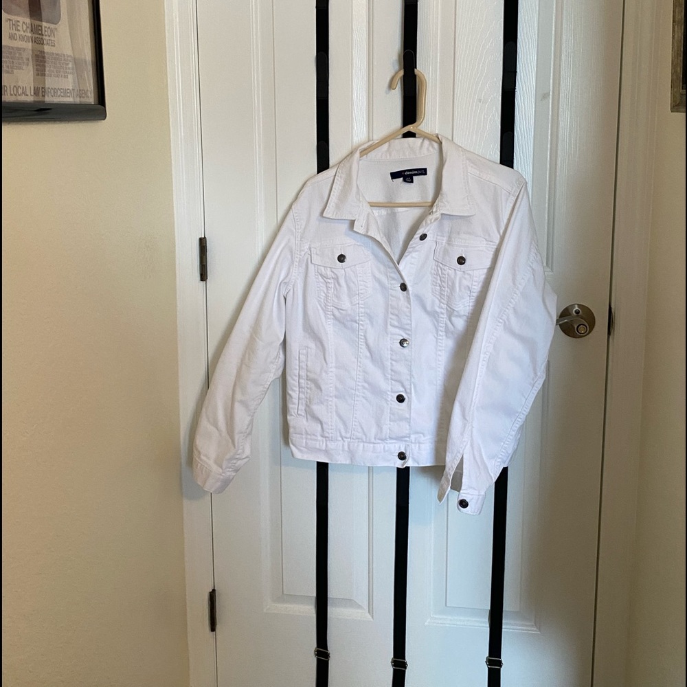 White Denim Jacket, 18W